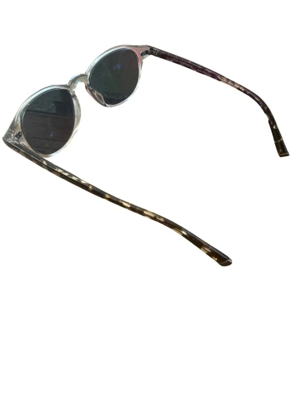 John Varvatos Round Tortoise & Transparent Sunglasses